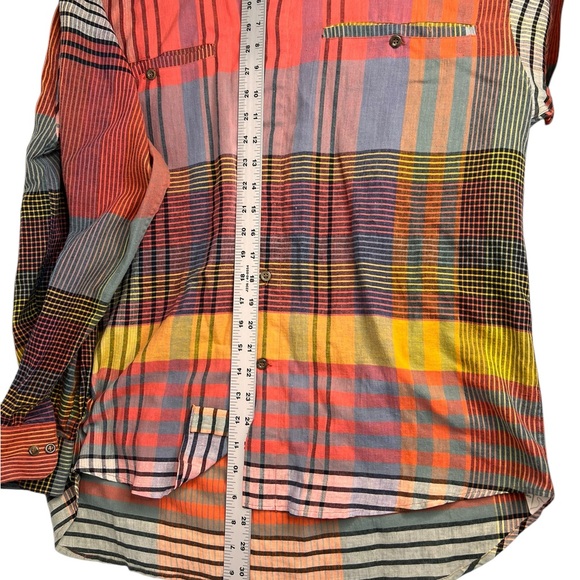 Vintage Mondo di Marco Florida Colors Baggy Shirt Italy Flat Pockets - Picture 7 of 9